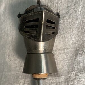 Silver Knight Helmet vintage Bottle Stopper medieval